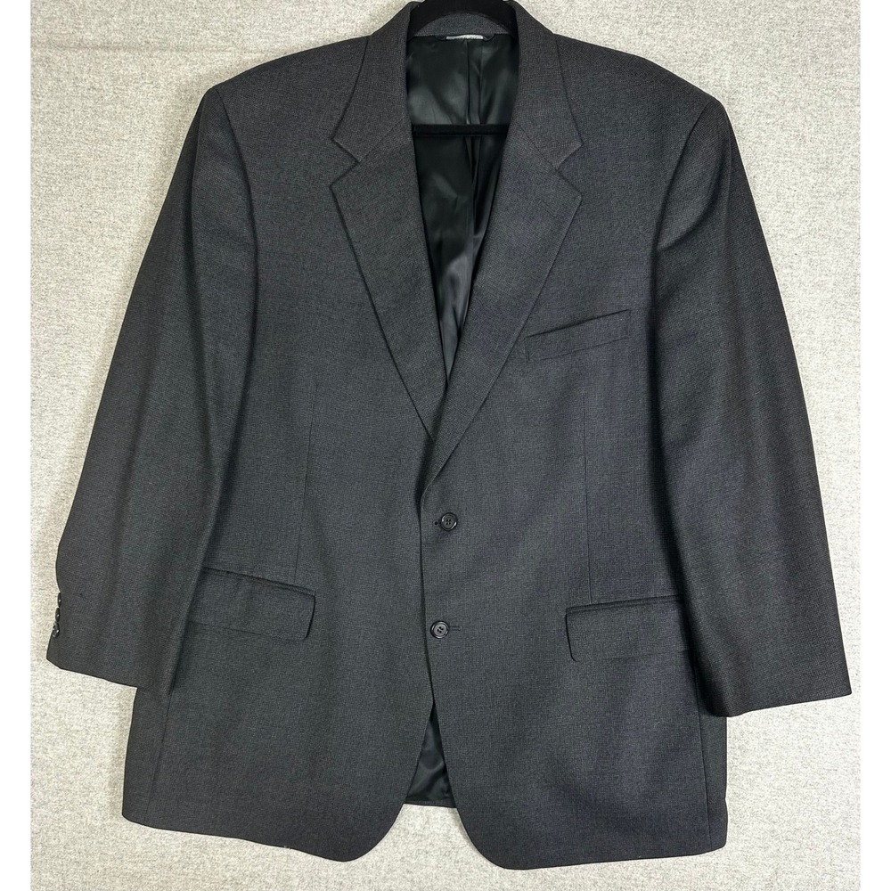 Brooks Brothers Blazer Mens 45R Charcoal Grey Wool Two Button